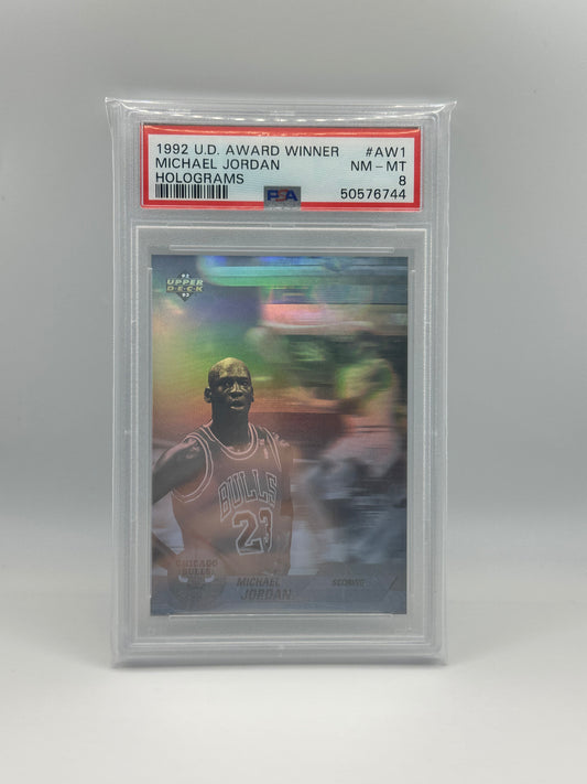Michael Jordan 1992 U.D Award Winner Hologram PSA 8